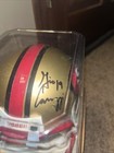 2000 Bowman Reserve Autographed Giovanni Carmazzi Auto Mini Helmet SF 49ers — photo 3