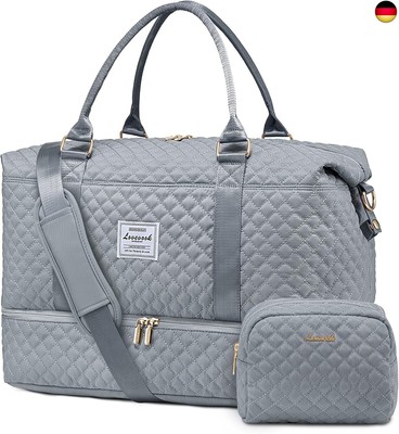LOVEVOOK Handgepäck Tasche Reisetasche Sporttasche Damen Groß mit Kulturbeutel W