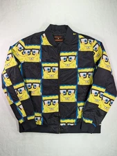 Spongebob Quilted Bomber Jacket XXL By Members Only & Nickelodeon