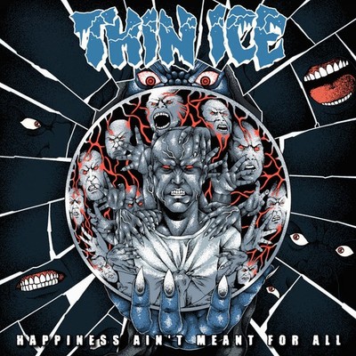 Thin Ice - Happiness Ain't For All MARBLED LP BITTER END NON WARNING MADBALL