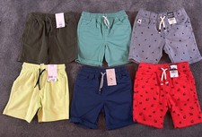 NEW Kids Boys Age 4-5 Years Shorts Bundle  X 6 Tu George Plain Stripe Printed