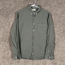 Taylor Stitch Shirt Mens Large Green Long Sleeve Organic Cotton Button Down