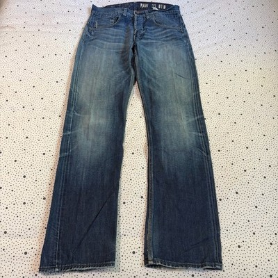 G Star Raw 3301D Rotor Straight Wide Leg Jeans Men s 32x33 Blue Italy Button Fly
