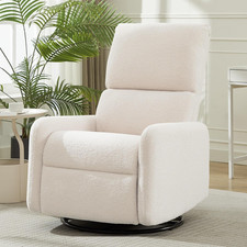 Korser 360  Rocking Chair, Nursery Rocker Chair with Side Pockets, Glider Nursin
