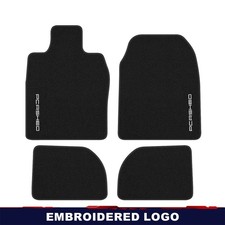 Car Floor Mats For Porsche 924 Custom Black Waterproof Carpet Velour Liners