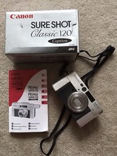 Canon Sure Shot Classic 120 Camera 35mm-Silver PARTS/REPAIR - READ DESCRIPTION