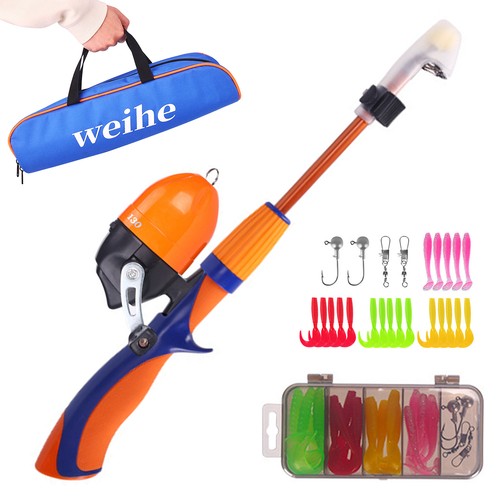 Kids Fishing Pole Set Portable Telescopic Fishing Rod And Reel Combo Kit A - Picture 6 of 11