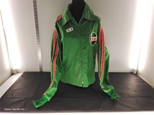 Castrol Oil Green Orange Stripe Long Sleeve Metal Zipper Jacket vintage racing