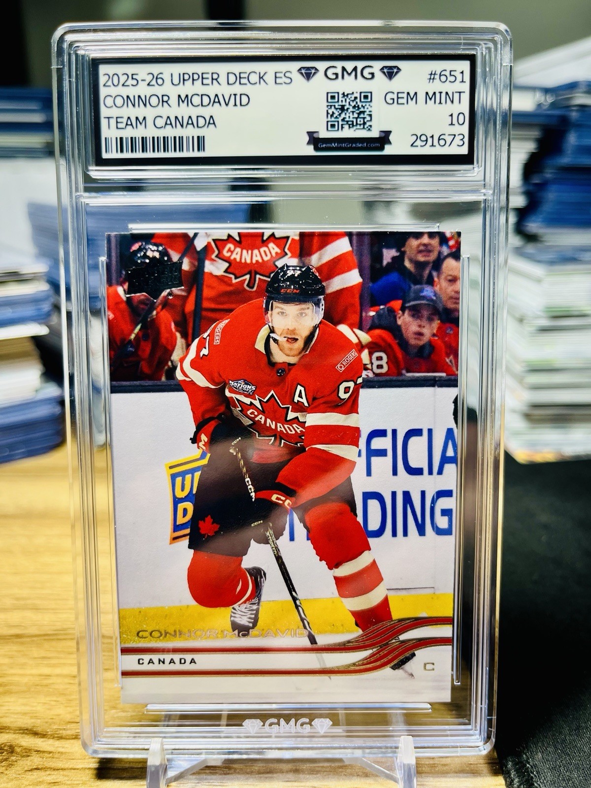2025-26 Upper Deck Connor McDavid Team Canada #651 GMG Graded 10 Gem Mint 💎
