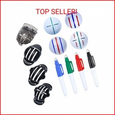 CUALFEC 8 Pack Golf Ball Marker,Golf Ball Line Drawing Marker,Golf Ball Liner Go