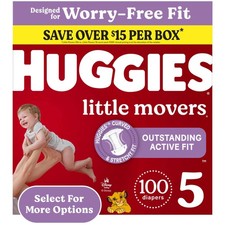 Baby Diapers, Size 5 for 27 lbs Babies, 100 Count Pack