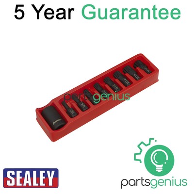 Sealey Premier Spline Impact Bit & Halter Set 1/2'' Vierkantantrieb 9-teilig AK5611