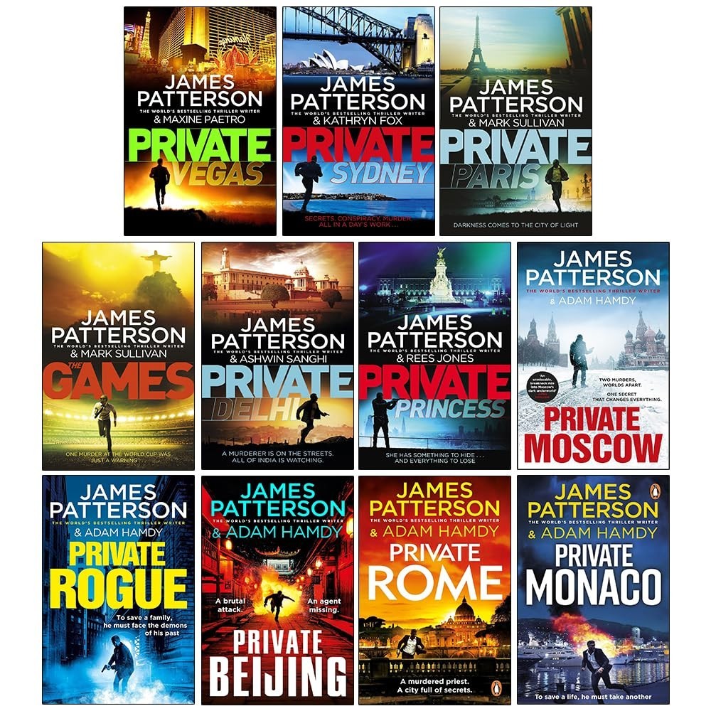 James Patterson Private Series 9 -19 Collection 11 Books Set Private Paris,Games