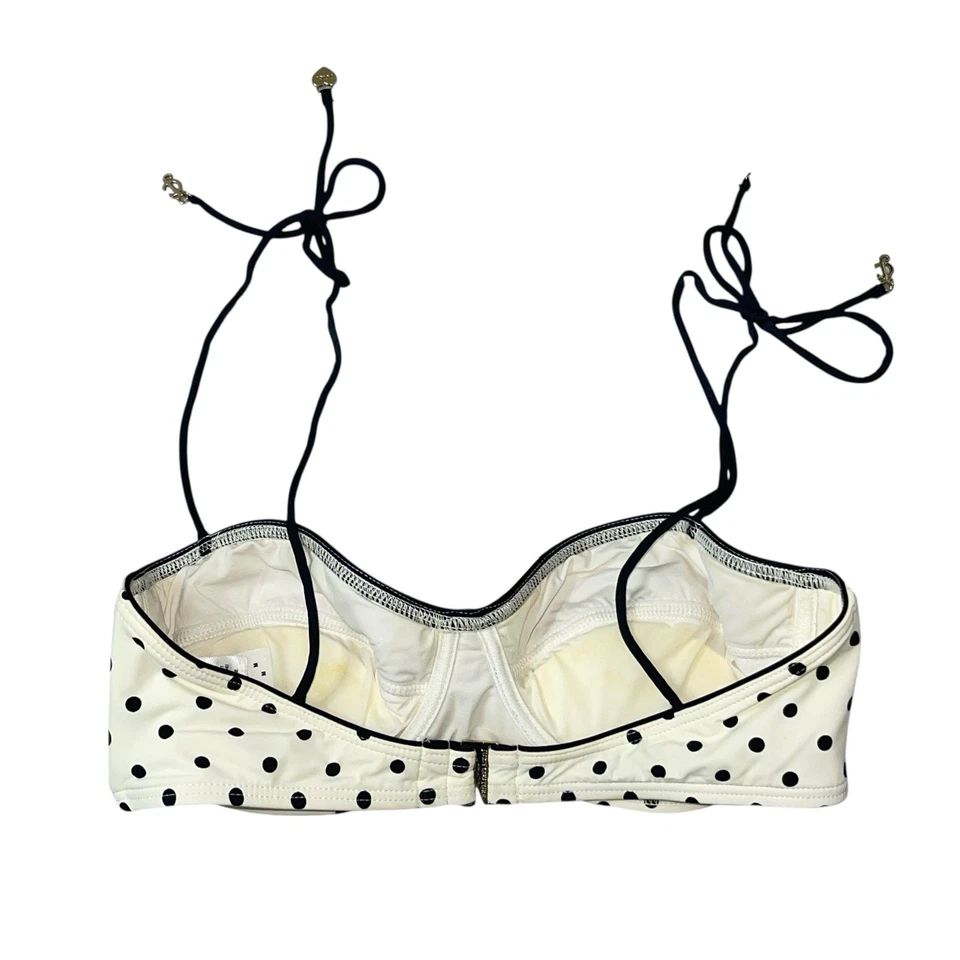 Top de bikini Juicy Couture Itsy Bitsy a lunares con aros M retro vintage clásico Foto 2 de 4