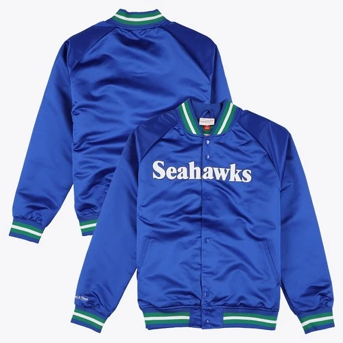 Mens Mitchell & Ness Seattle Seahawks Satin Jacket Size Small NFL Pa Retro New