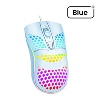 Gaming Mice Mouse 1600 DPI USB RGB Flowing Backlit Light Wired PC Laptop Compute