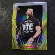 2026 Topps Chrome WWE Roman Reigns Base Yellow Refractor /275 Buy Back SSP #18