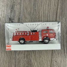 Busch HO 1/87 LaFrance Red Pumper Fire Engine Truck #24 #46001 Enclosed