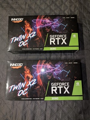 INNO3D GeForce RTX 3080 Twin X2 OC 10GB GDDR6X Graphics Card - With OVP/Box