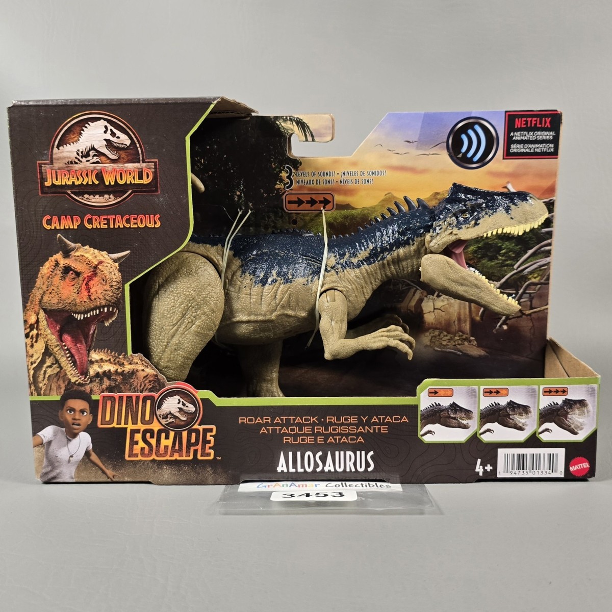 Jurassic World Camp Cretaceous ALLOSAURUS Dino Escape Roar Attack