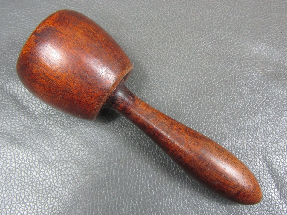 A pint-sized carving mallet with genuine vintage patina — the kind of miniature hand tool that looks amazing on a desk or workshop shelf.