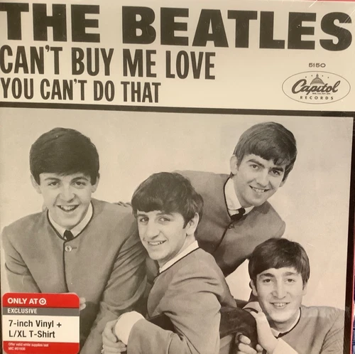 Beatles Target Exclusive 2011 CAN'T BUY ME LOVE 45 with L/XL T-Shirt Sealed Box!