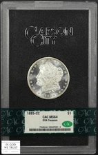 1885 CC GSA Hoard Semi-PL Proof-Like Morgan Silver Dollar $1 CACG MS 64 CAC