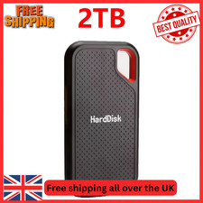 Portable Drive 2TB External Hard Drive Classic Black - PC Laptop and MAC UK