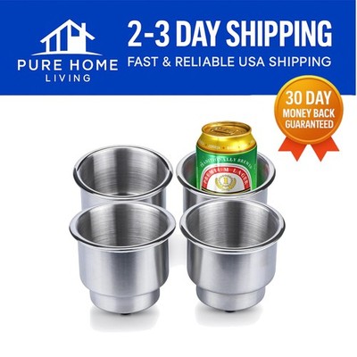 Luxury Stainless Steel Cup Holder with Self-Draining for Marine & RV Use