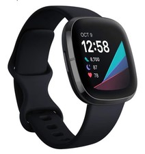 Fitbit Sense HRM Fitness Tracker In Midnight Black