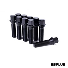 10 Black M14x1.25 Acorn Lug Bolts 50mm Extended For 10-27 Bmw X3 X1 X2 430i