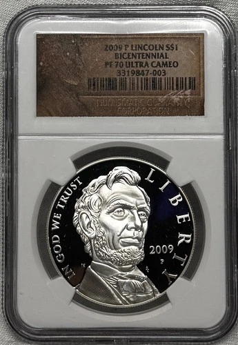 2009 P Lincoln Silver $1 Bicentennial NGC PF70 Ultra Cameo