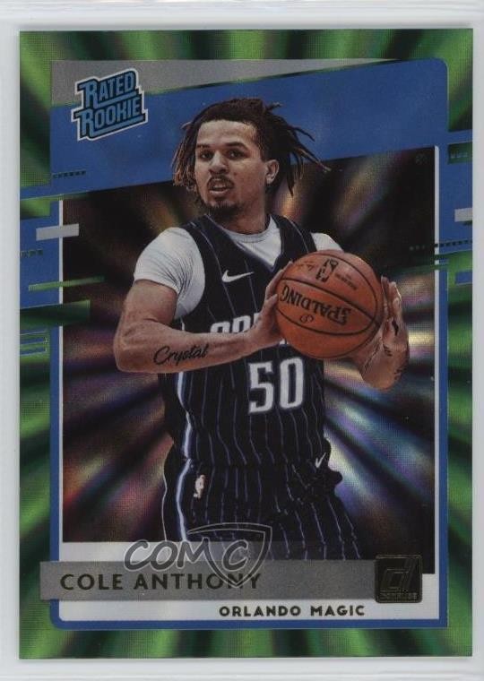2020-21 Panini Donruss Rated Rookies Green Laser Cole Anthony #208 1l5g