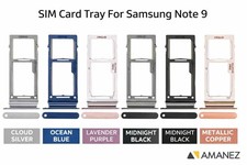 single Sim Card Tray Replacement OEM For Samsung Galaxy Note 9