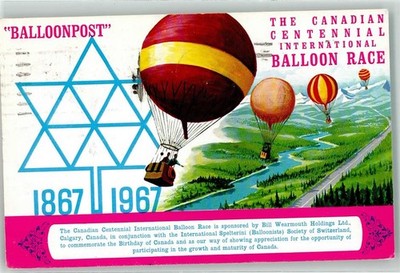 10636834 - Free Balloon Spelterini Canada 1967 - First Flight Yorkton , Sask.