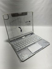 Transparent iPad Air 13 Pro 12.9 Keyboard Case Backlit White