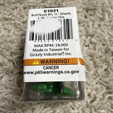Grizzly C1031 Bull Nose Bit, 1/2" Shank, 1 3/8" Cutter Dia.