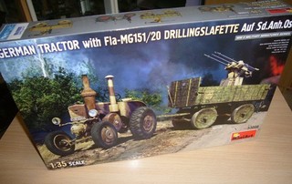 MiniArt 53008 German Tractor with Fla MG151/20 Triple Mount 1/35