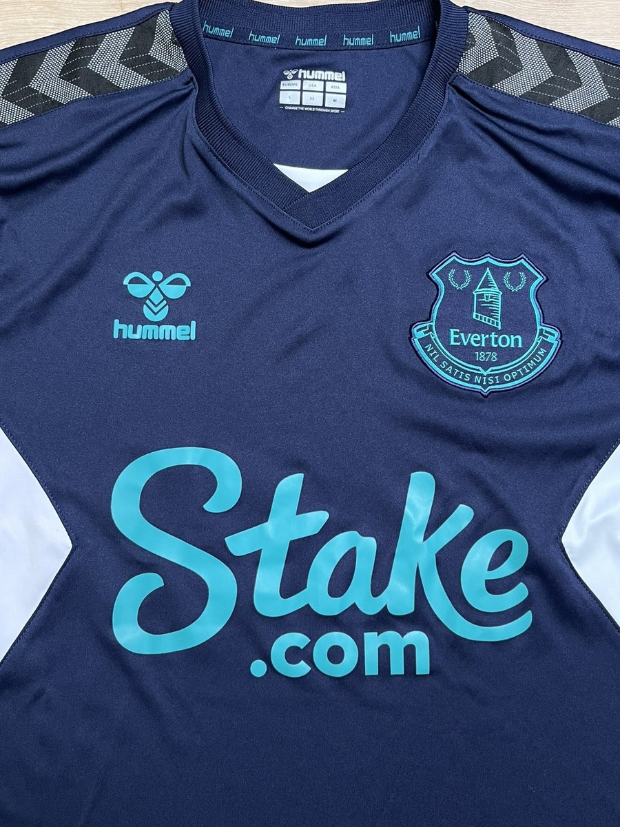Everton FC Hummel 2023-24 Blue Training Soccer Top Kit Jersey