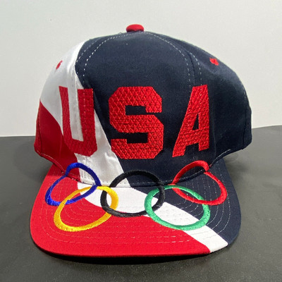 Starter Team USA Olympic Rings Snapback Cap Hat Blue Red White One Size