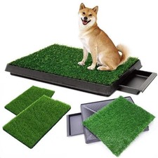 Hundeklo Hundetoilette Welpentoilette mit Kunstrasen, 63x50cm Hunde Toilette WC