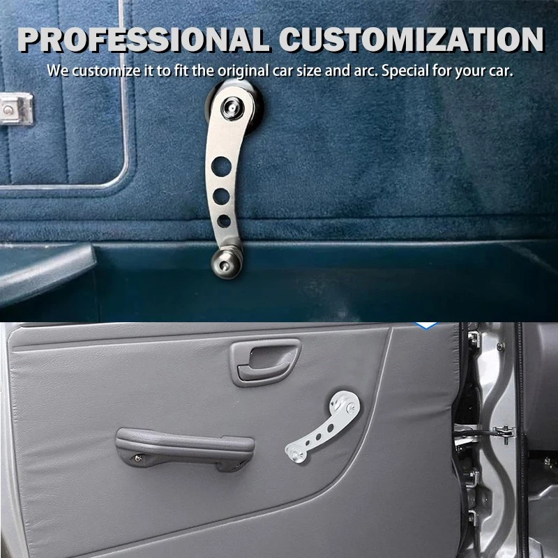 Manivela de manivela manual de aluminio negro para automóvil camión Foto 4 de 4