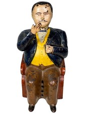 1880s CAST IRON MECHANICAL BANK TAMMANY HALL By J E STEVENS POLITICAL AMERICANA