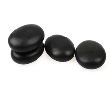 4 Pcs Hot Massage Stones Set Natural Basalt Warm Rocks Kit for Home Spa Massager