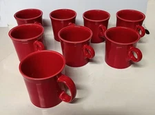 8 Fiesta Ware Coffee Scarlet Mug Coffee / Tea  Homer Laughlin HLC USA
