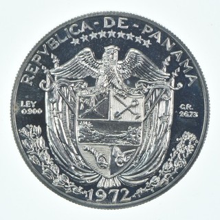 SILVER WORLD COIN 1972 Panama 1 Balboa World Silver Coin 425