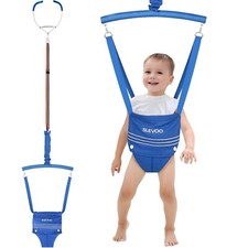 Slevoo Baby Jumper, Baby Doorway Jumper for Babies 6-12 Months, with Easy Blue