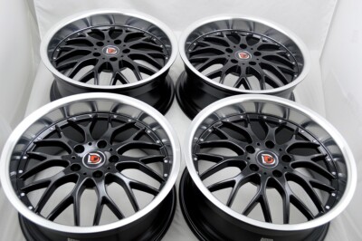 4 New 18x8 DDR R6 18'' Wheels Rims 300M Fusion Avenger Honda Accord Civic 5x114.3