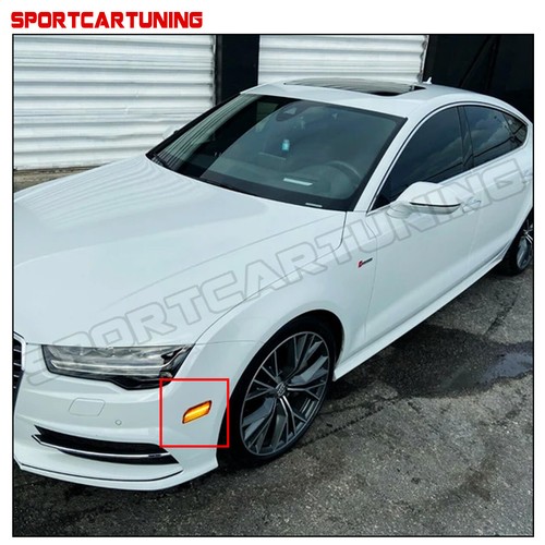 Smoked Front & Rear LED Side Marker Lights For 2012-2018 Audi A7 S7 RS7 Quattro - Picture 5 of 10