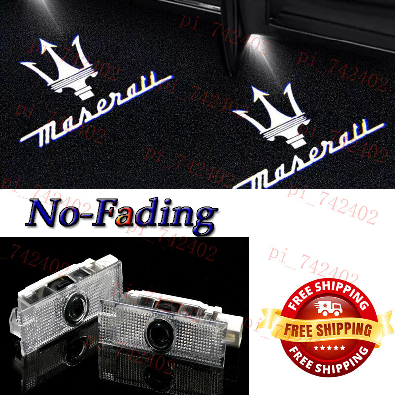 2Pcs Car LED Door Projector Shadow Lights kit For Quattroporte 2009-21